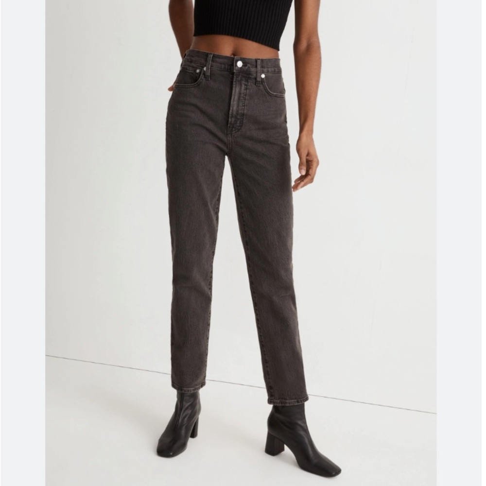 Madewell Women's Straight Leg Jeans - Dark Gray